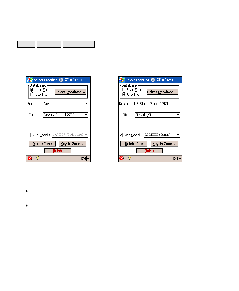 Select coordinate system | Spectra Precision Survey Pro v4.6 Recon-Nomad Reference Manual User Manual | Page 232 / 481