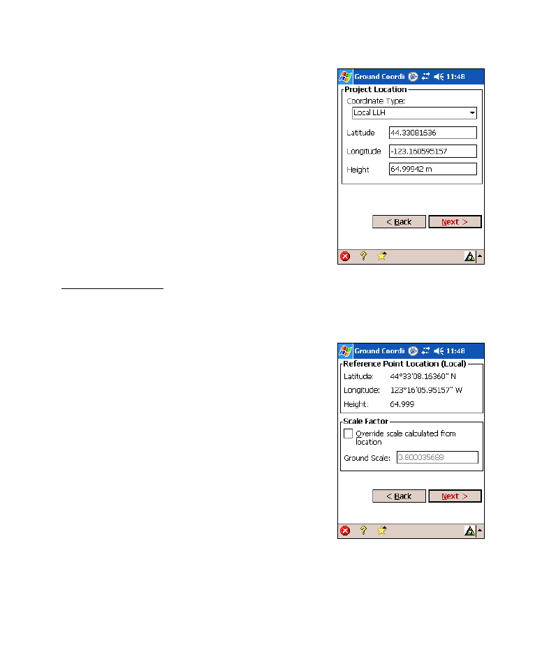 Ground coordinates - scale | Spectra Precision Survey Pro v4.6 Recon-Nomad Reference Manual User Manual | Page 240 / 481