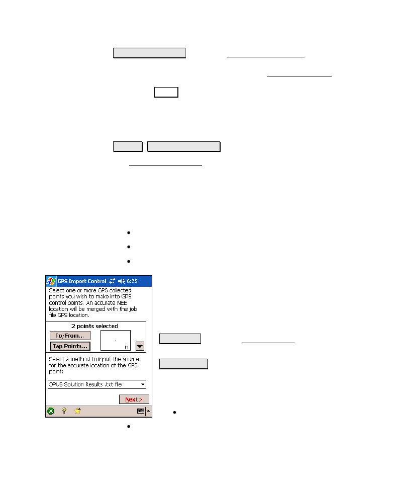 Import gps control, Select points and import source | Spectra Precision Survey Pro v4.6 Recon-Nomad Reference Manual User Manual | Page 243 / 481