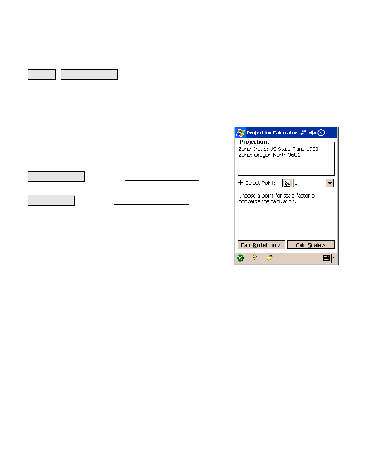 Projection calculator | Spectra Precision Survey Pro v4.6 Recon-Nomad Reference Manual User Manual | Page 254 / 481