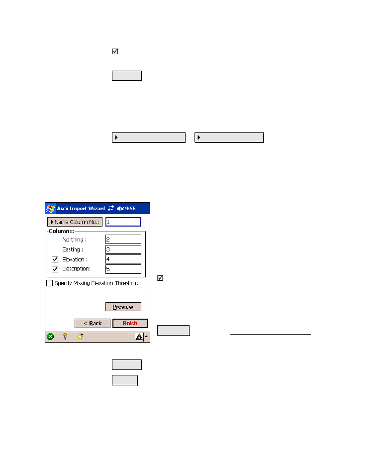 Import *.txt coordinates – screen two | Spectra Precision Survey Pro v4.6 Recon-Nomad Reference Manual User Manual | Page 27 / 481