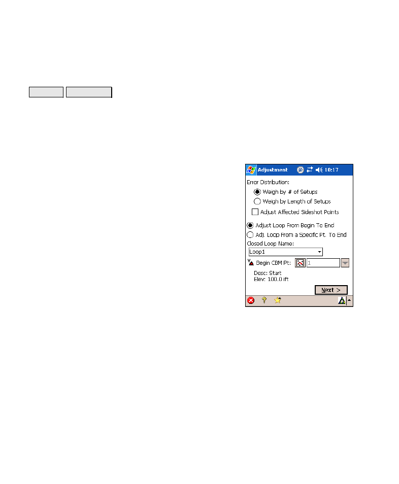 Adjustment | Spectra Precision Survey Pro v4.6 Recon-Nomad Reference Manual User Manual | Page 284 / 481