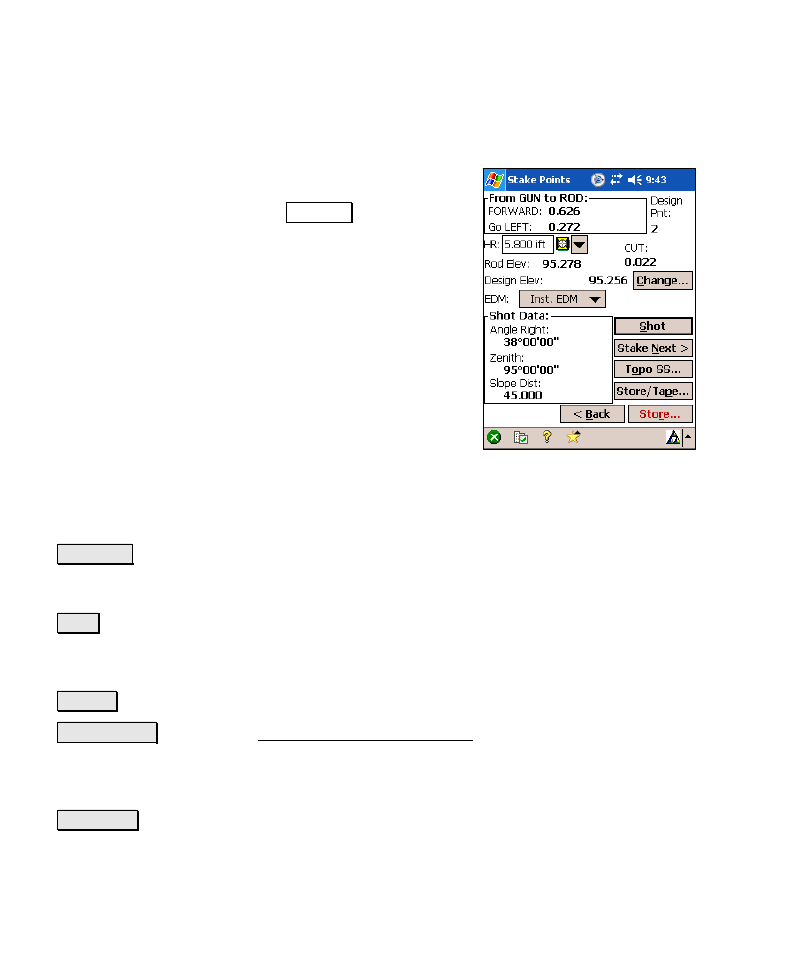 Stake points – screen three | Spectra Precision Survey Pro v4.6 Recon-Nomad Reference Manual User Manual | Page 290 / 481