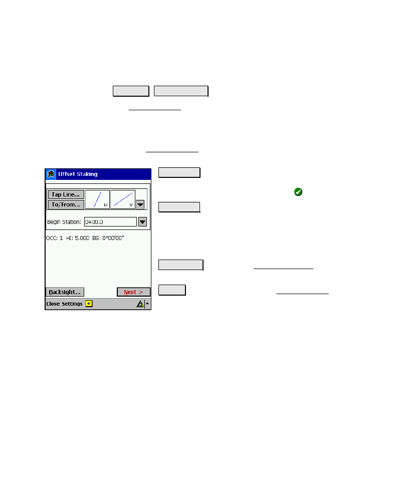 Offset staking | Spectra Precision Survey Pro v4.6 Recon-Nomad Reference Manual User Manual | Page 299 / 481