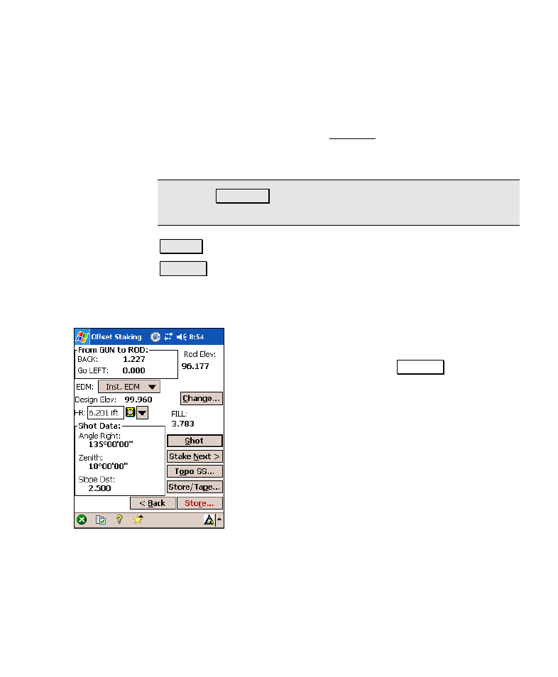 Offset staking – screen five | Spectra Precision Survey Pro v4.6 Recon-Nomad Reference Manual User Manual | Page 303 / 481