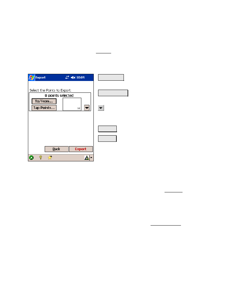 Export – screen two, Export *.job coordinates, Export old *.job coordinates | Spectra Precision Survey Pro v4.6 Recon-Nomad Reference Manual User Manual | Page 31 / 481