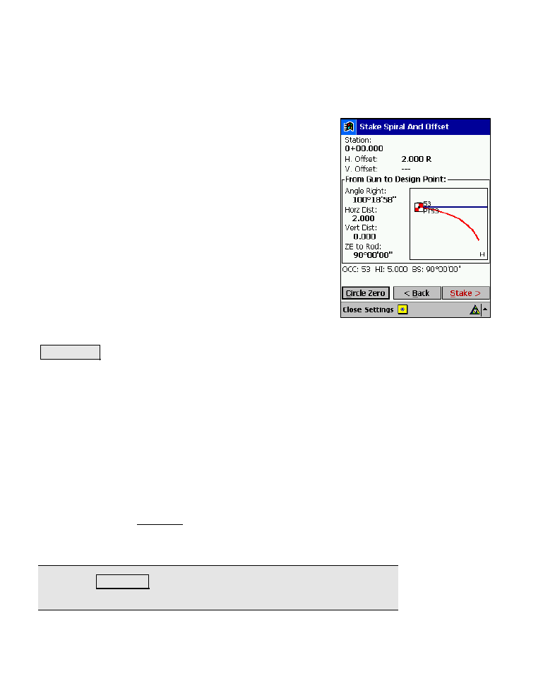 Stake spiral and offset – screen three | Spectra Precision Survey Pro v4.6 Recon-Nomad Reference Manual User Manual | Page 326 / 481