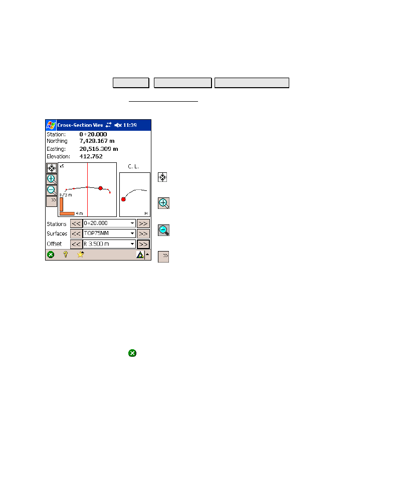 Cross-section view | Spectra Precision Survey Pro v4.6 Recon-Nomad Reference Manual User Manual | Page 339 / 481
