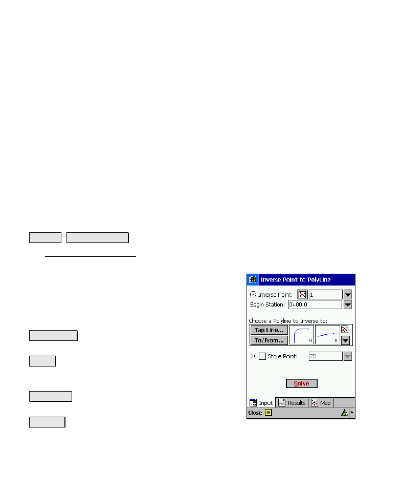 Inverse point to polyline | Spectra Precision Survey Pro v4.6 Recon-Nomad Reference Manual User Manual | Page 364 / 481
