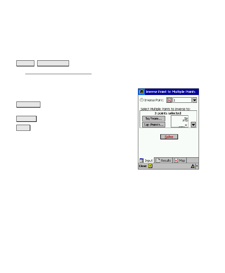 Inverse point to multiple points, Results | Spectra Precision Survey Pro v4.6 Recon-Nomad Reference Manual User Manual | Page 366 / 481