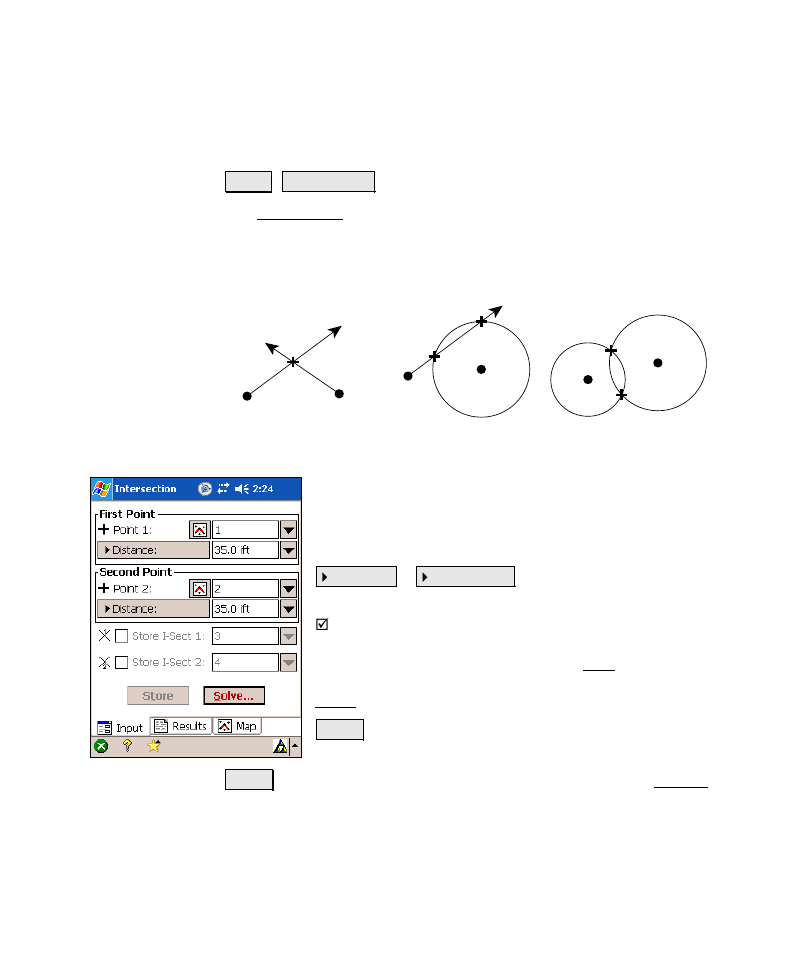 Intersection | Spectra Precision Survey Pro v4.6 Recon-Nomad Reference Manual User Manual | Page 371 / 481