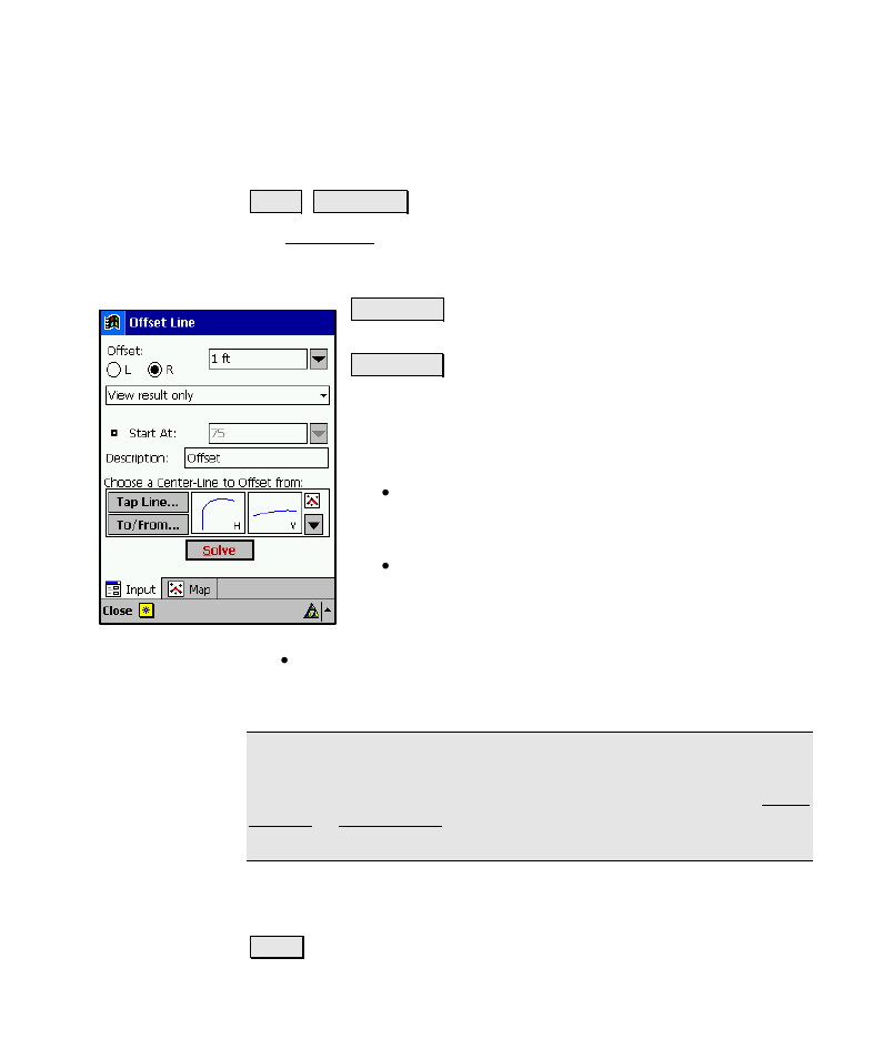 Offset line | Spectra Precision Survey Pro v4.6 Recon-Nomad Reference Manual User Manual | Page 373 / 481
