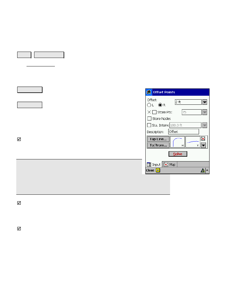 Offset points | Spectra Precision Survey Pro v4.6 Recon-Nomad Reference Manual User Manual | Page 374 / 481