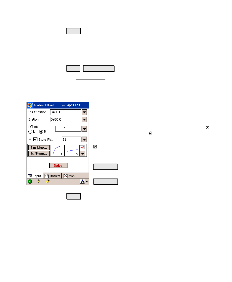 Station offset | Spectra Precision Survey Pro v4.6 Recon-Nomad Reference Manual User Manual | Page 375 / 481