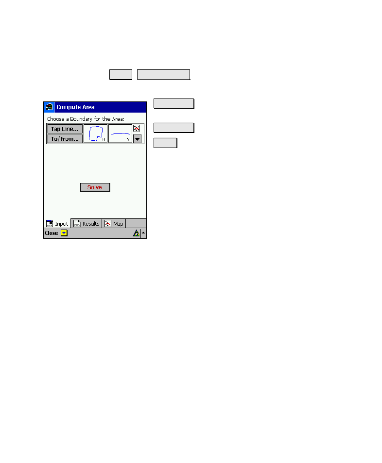 Compute area, Results | Spectra Precision Survey Pro v4.6 Recon-Nomad Reference Manual User Manual | Page 377 / 481