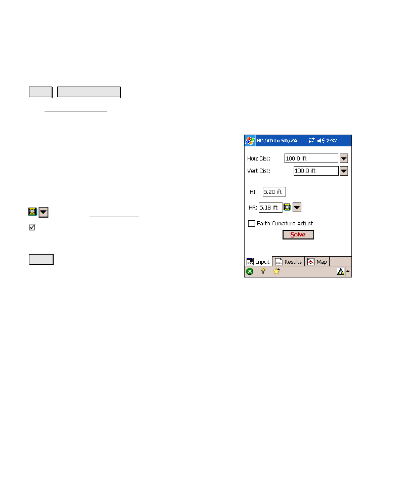 Hd/vd to sd/za, Results | Spectra Precision Survey Pro v4.6 Recon-Nomad Reference Manual User Manual | Page 384 / 481