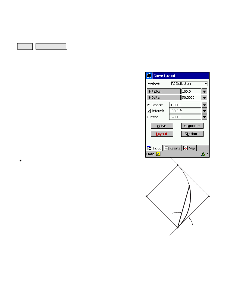 Curve layout | Spectra Precision Survey Pro v4.6 Recon-Nomad Reference Manual User Manual | Page 398 / 481