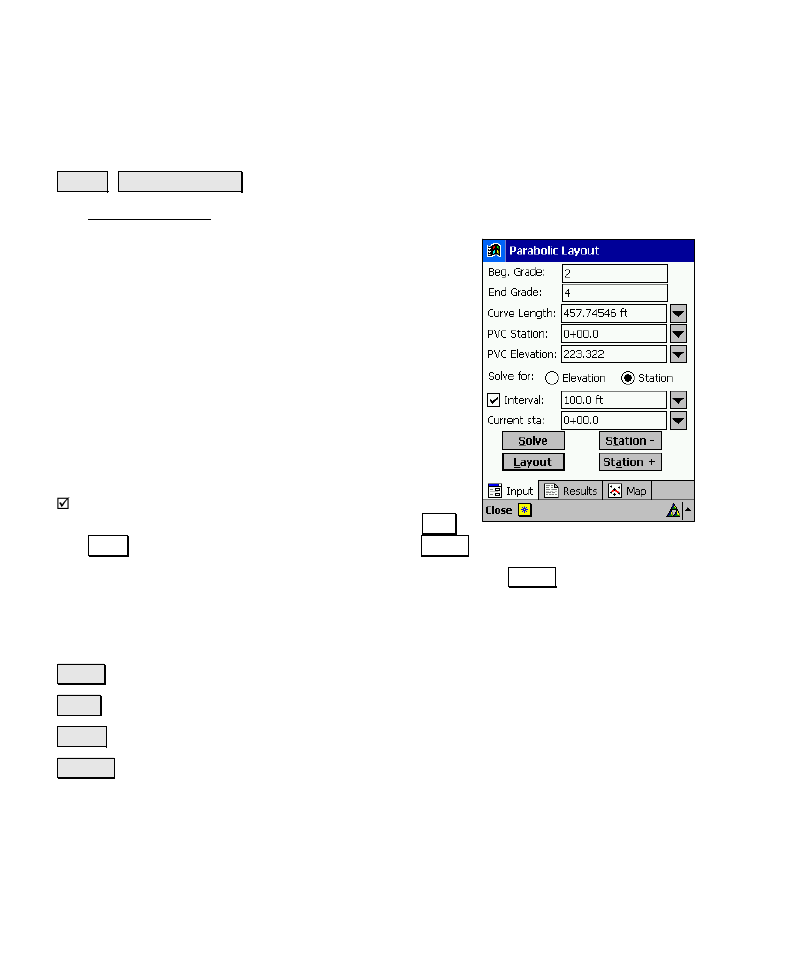 Parabolic layout | Spectra Precision Survey Pro v4.6 Recon-Nomad Reference Manual User Manual | Page 406 / 481