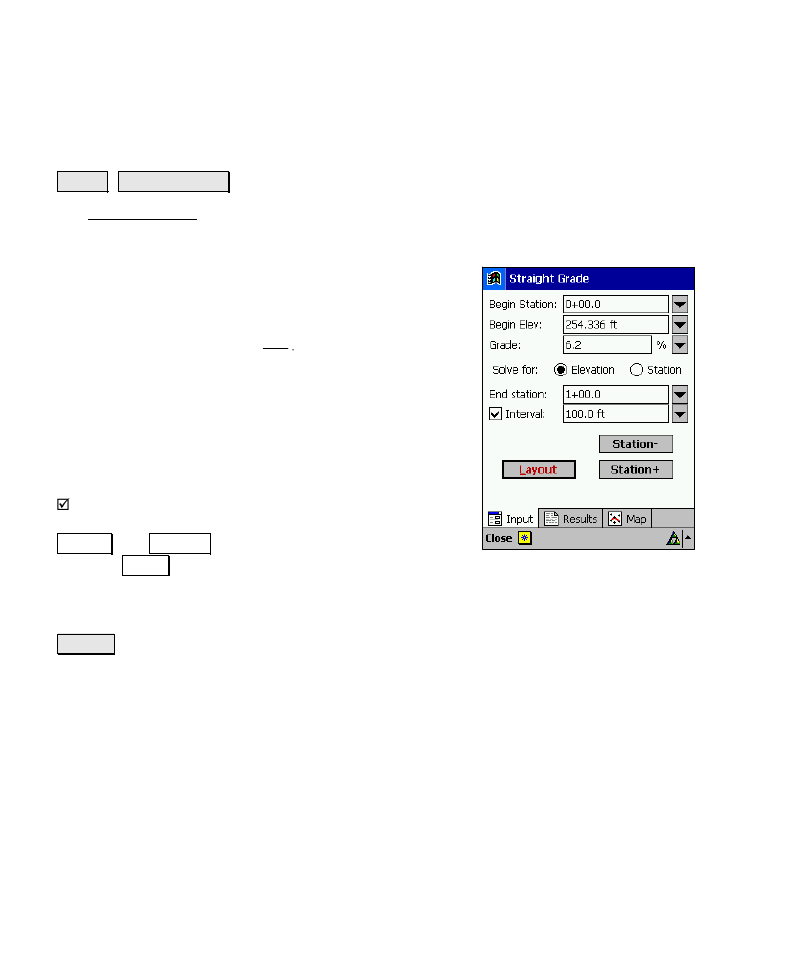 Straight grade, Results | Spectra Precision Survey Pro v4.6 Recon-Nomad Reference Manual User Manual | Page 408 / 481
