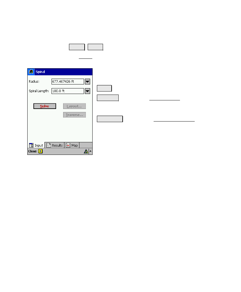 Spiral, Results | Spectra Precision Survey Pro v4.6 Recon-Nomad Reference Manual User Manual | Page 409 / 481