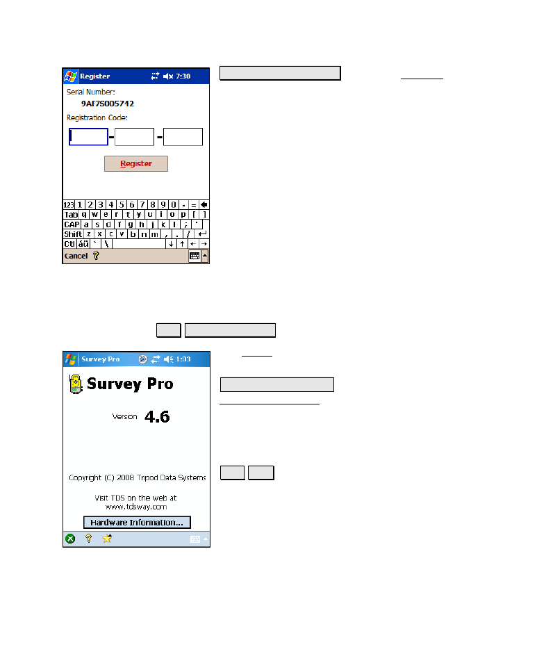 About survey pro, Exit, About survey pro exit | Spectra Precision Survey Pro v4.6 Recon-Nomad Reference Manual User Manual | Page 41 / 481