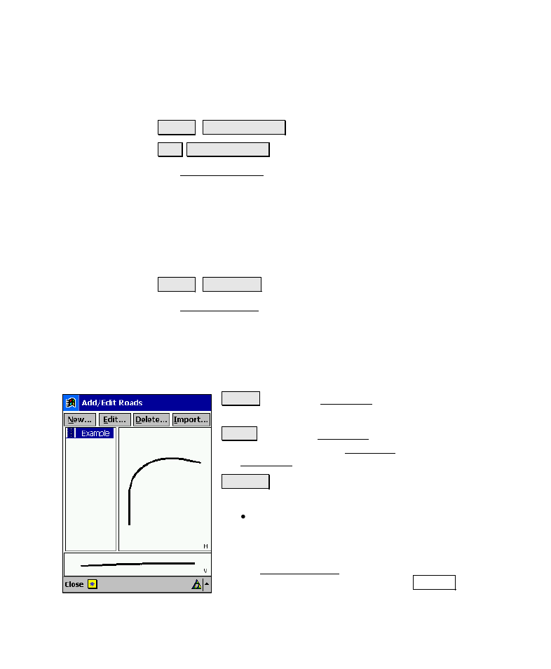 Edit alignments, Add/edit roads, Edit alignments add/edit roads | Spectra Precision Survey Pro v4.6 Recon-Nomad Reference Manual User Manual | Page 417 / 481