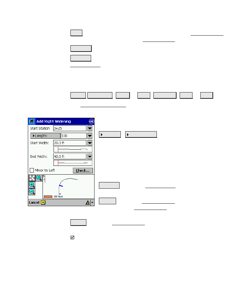 Add / edit widening screen | Spectra Precision Survey Pro v4.6 Recon-Nomad Reference Manual User Manual | Page 425 / 481