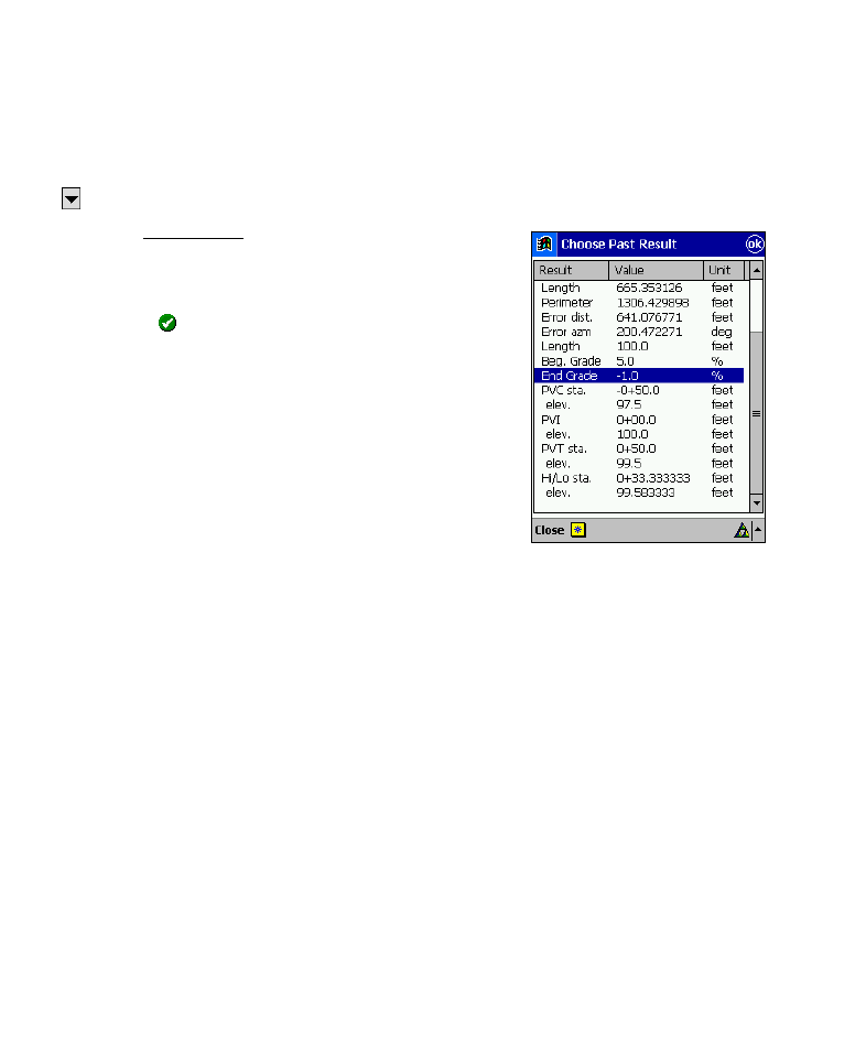 Past results | Spectra Precision Survey Pro v4.6 Recon-Nomad Reference Manual User Manual | Page 454 / 481