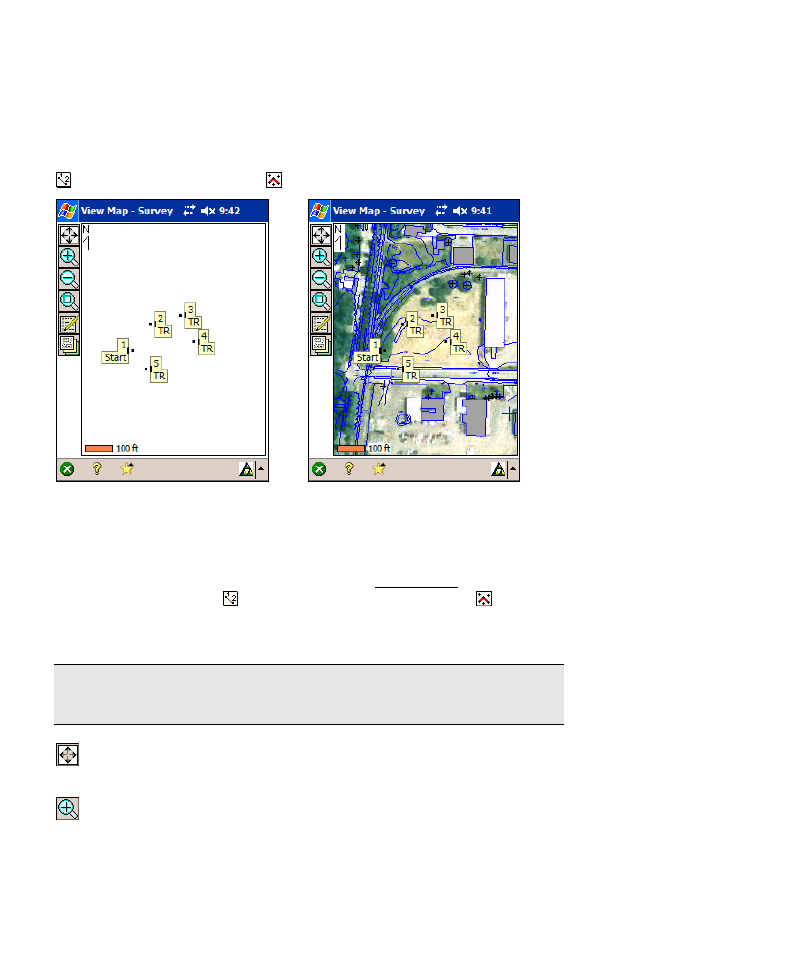 Map view | Spectra Precision Survey Pro v4.6 Recon-Nomad Reference Manual User Manual | Page 460 / 481