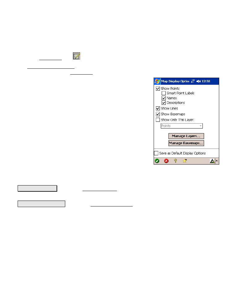 Map display options | Spectra Precision Survey Pro v4.6 Recon-Nomad Reference Manual User Manual | Page 462 / 481