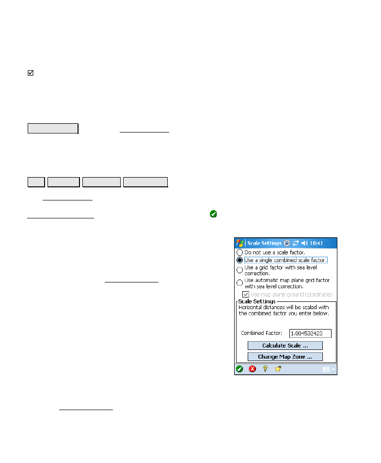 Scale settings | Spectra Precision Survey Pro v4.6 Recon-Nomad Reference Manual User Manual | Page 54 / 481