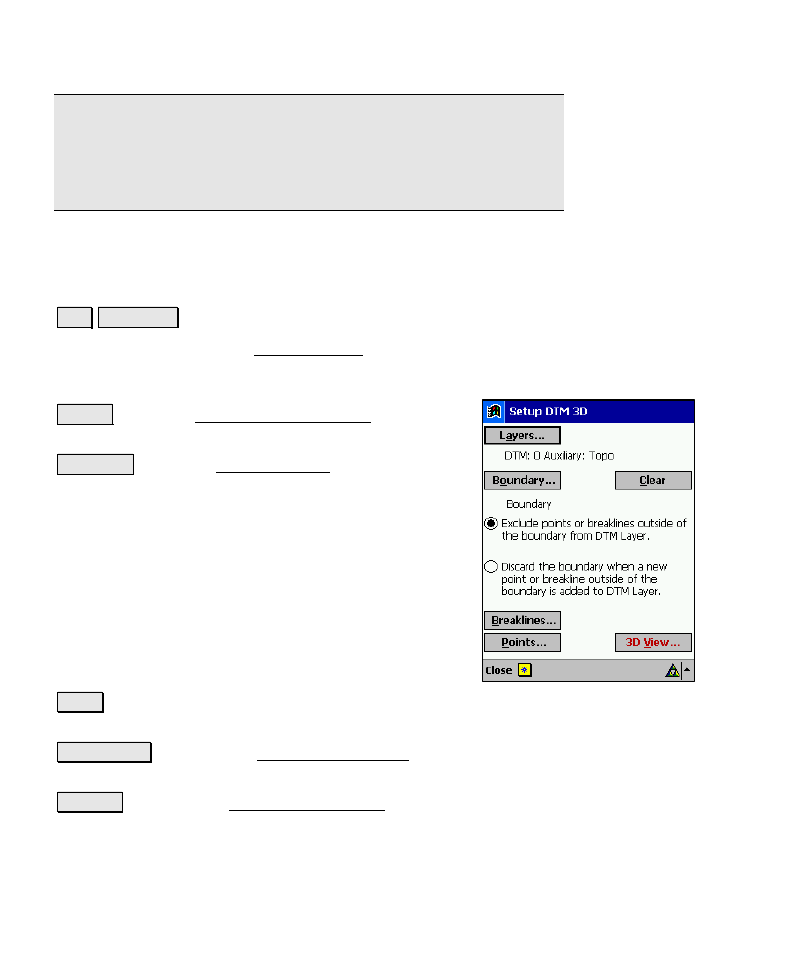 View dtm | Spectra Precision Survey Pro v4.6 Recon-Nomad Reference Manual User Manual | Page 92 / 481