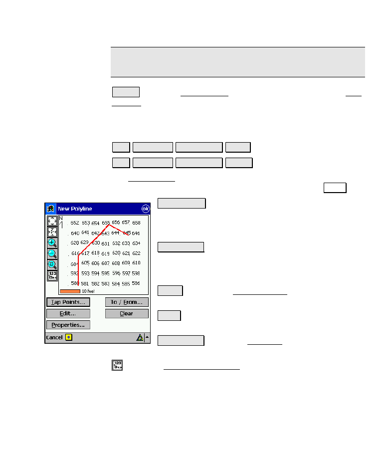 Edit polyline | Spectra Precision Survey Pro v4.6 Recon-Nomad Reference Manual User Manual | Page 95 / 481