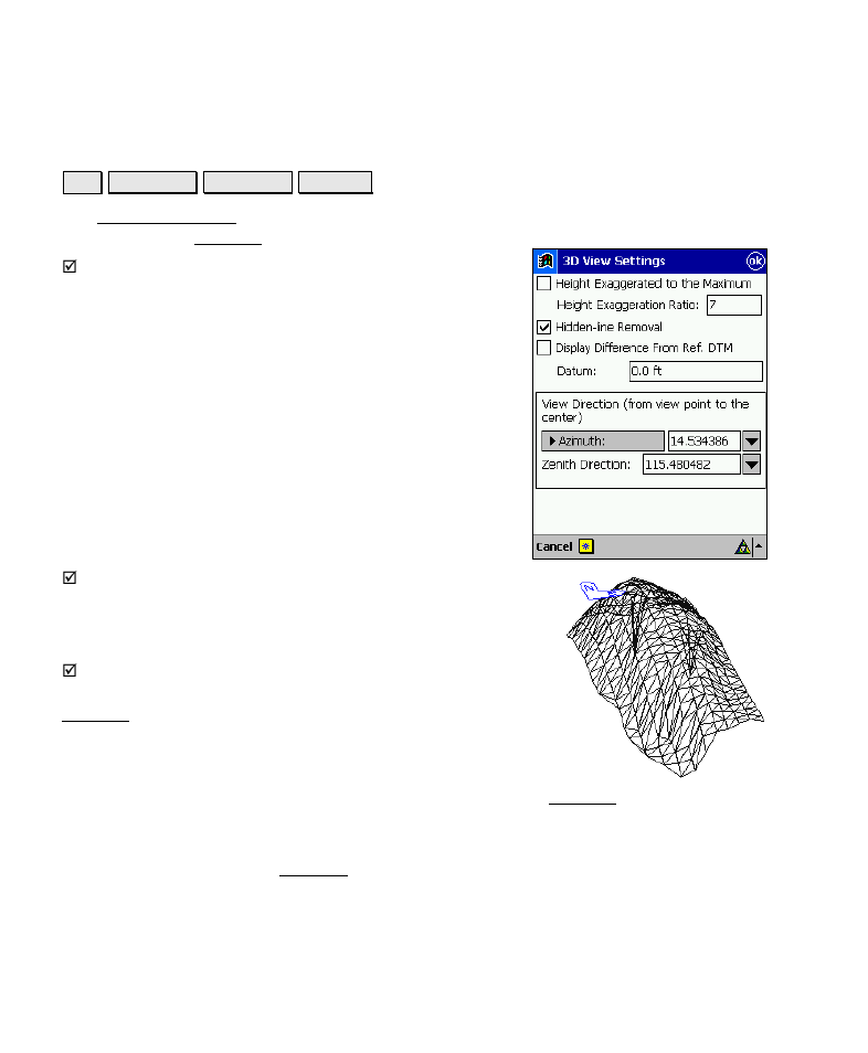 3d view settings | Spectra Precision Survey Pro v4.6 Recon-Nomad Reference Manual User Manual | Page 98 / 481