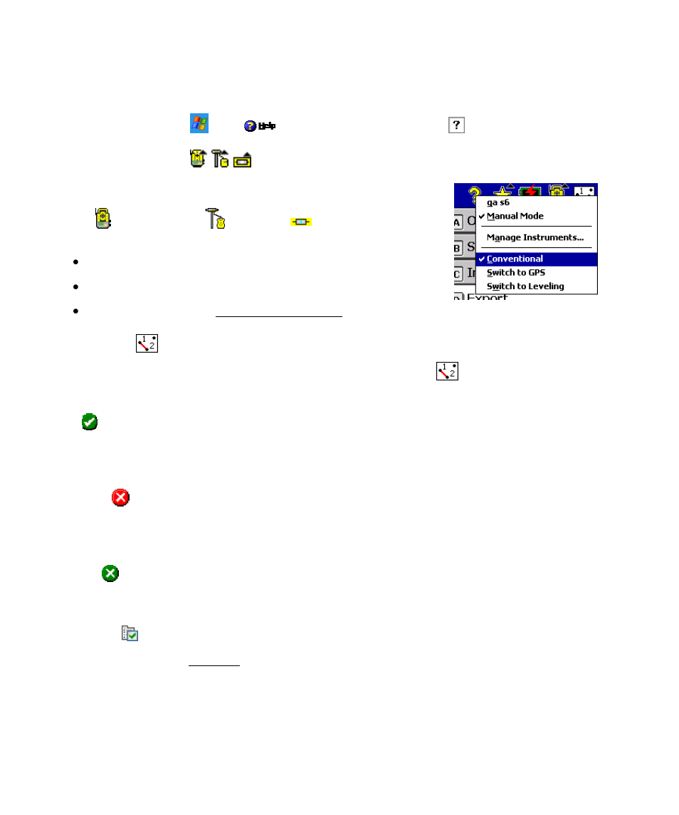 Surveying mode, Map view, Cancel | Close, Settings | Spectra Precision Survey Pro v4.6 Ranger Reference Manual User Manual | Page 12 / 480