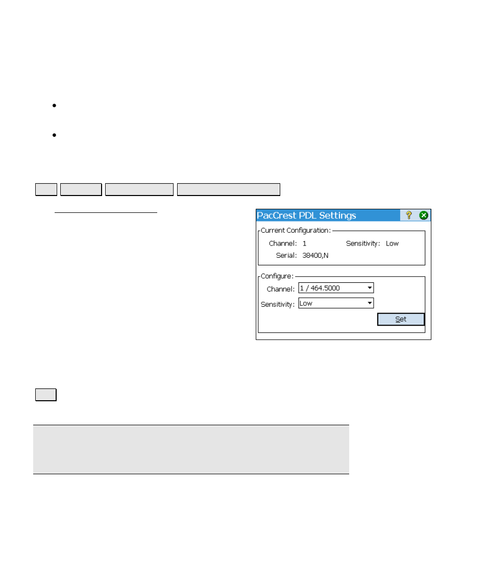 Change radio settings screen | Spectra Precision Survey Pro v4.6 Ranger Reference Manual User Manual | Page 126 / 480