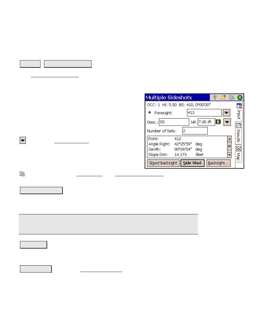 Multiple sideshots | Spectra Precision Survey Pro v4.6 Ranger Reference Manual User Manual | Page 144 / 480