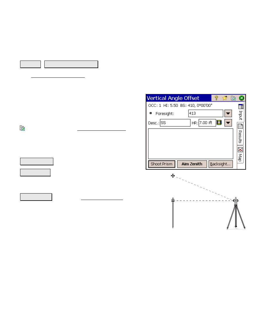 Vertical angle offset | Spectra Precision Survey Pro v4.6 Ranger Reference Manual User Manual | Page 148 / 480