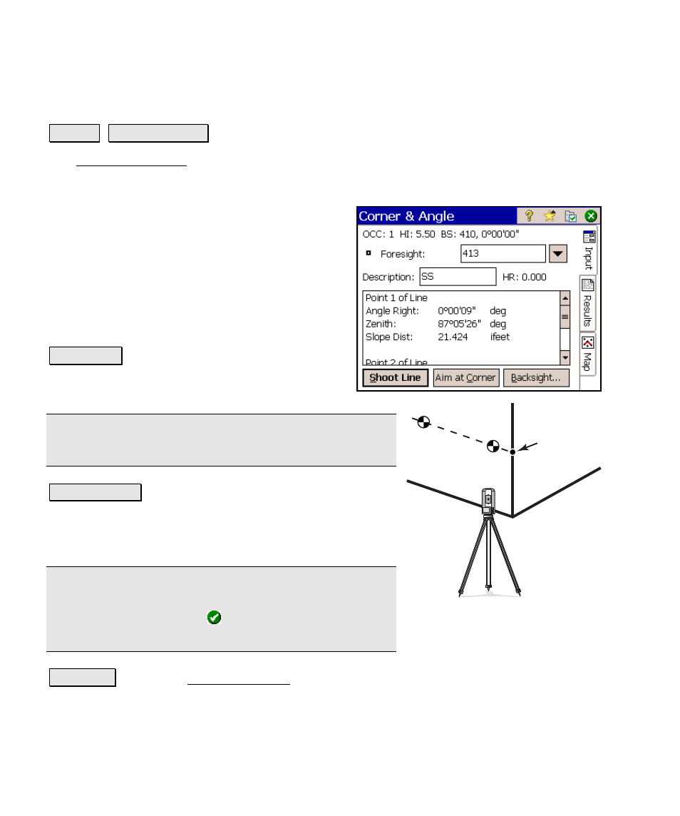 Corner & angle | Spectra Precision Survey Pro v4.6 Ranger Reference Manual User Manual | Page 152 / 480