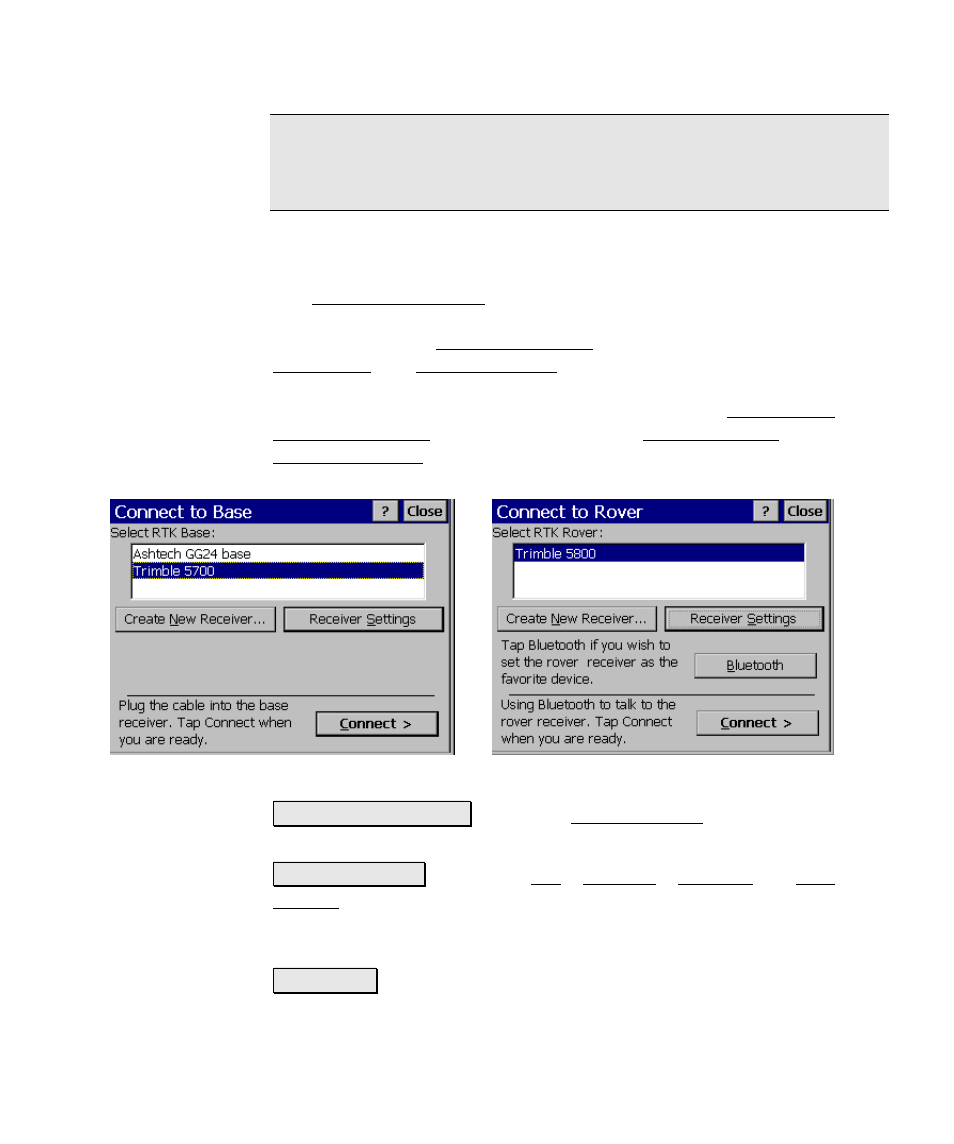 Connect to receiver | Spectra Precision Survey Pro v4.6 Ranger Reference Manual User Manual | Page 193 / 480