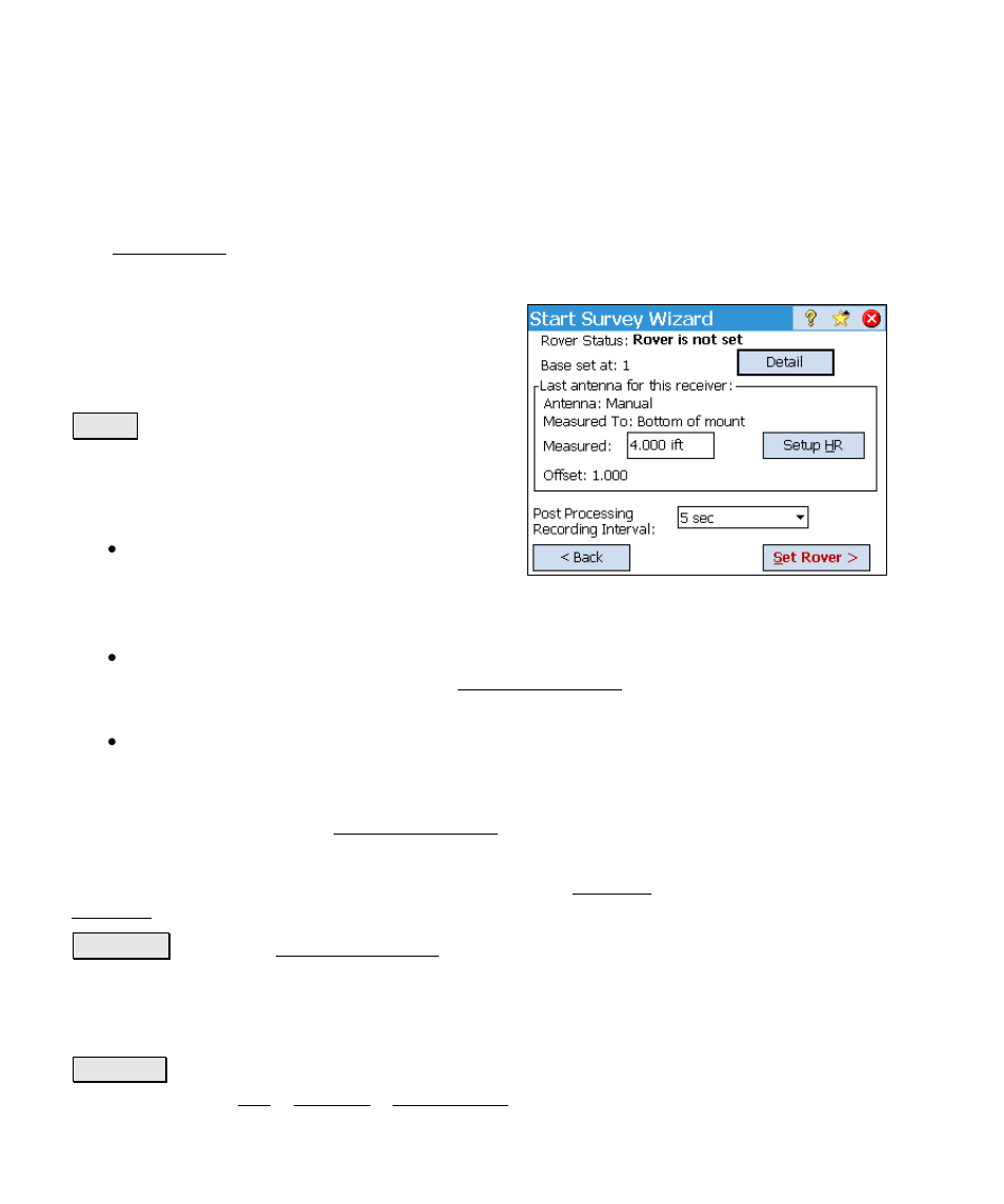 Rover setup | Spectra Precision Survey Pro v4.6 Ranger Reference Manual User Manual | Page 200 / 480