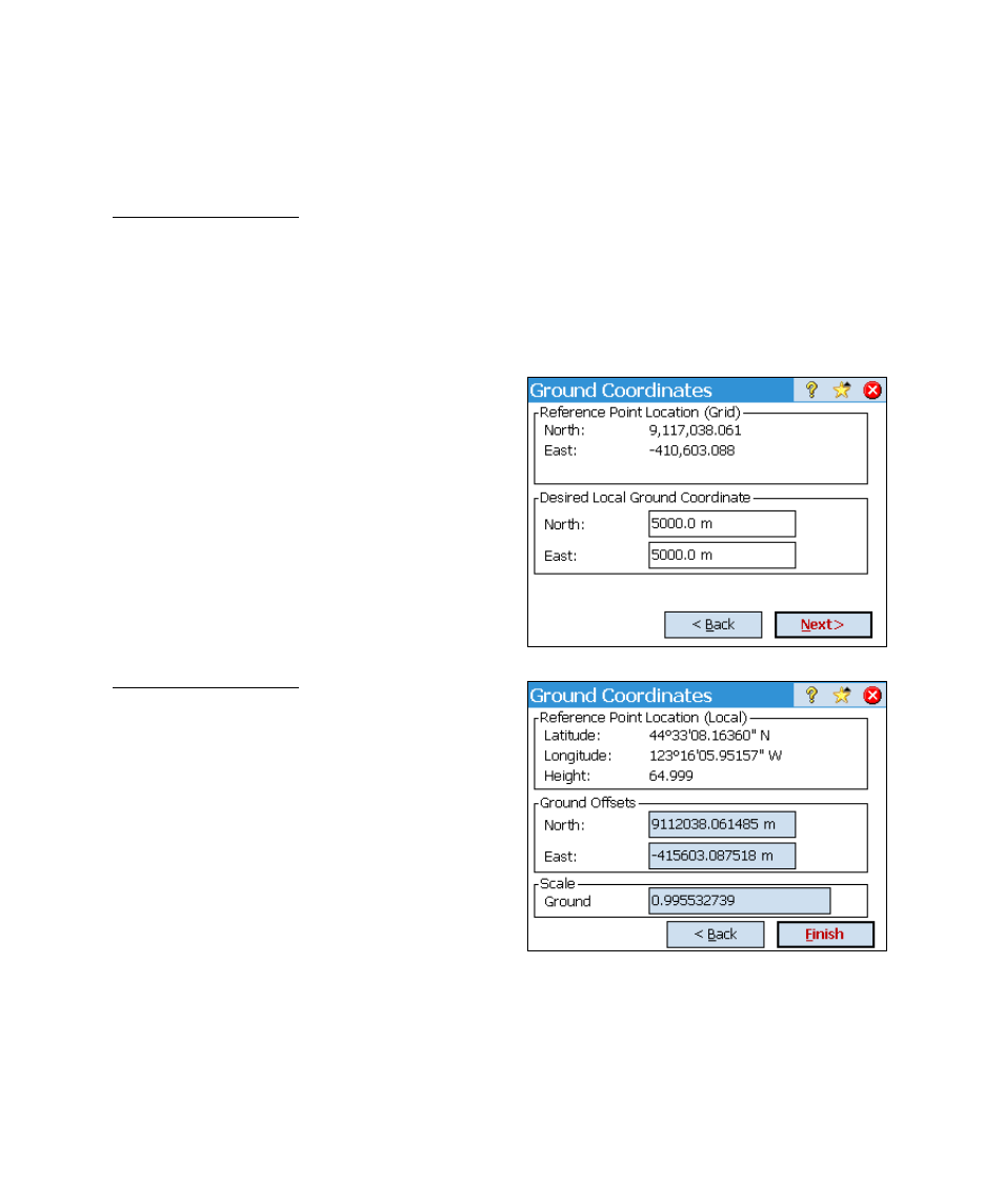 230), wh, Ground coordinates - location, Ground coordinates - results | Spectra Precision Survey Pro v4.6 Ranger Reference Manual User Manual | Page 240 / 480