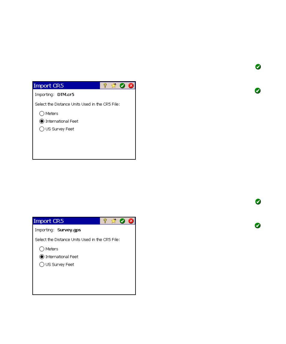 Import *.cr5 coordinates, Import *.gps coordinates | Spectra Precision Survey Pro v4.6 Ranger Reference Manual User Manual | Page 25 / 480