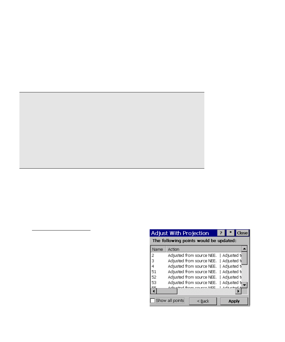 Adjust with projection – results | Spectra Precision Survey Pro v4.6 Ranger Reference Manual User Manual | Page 252 / 480