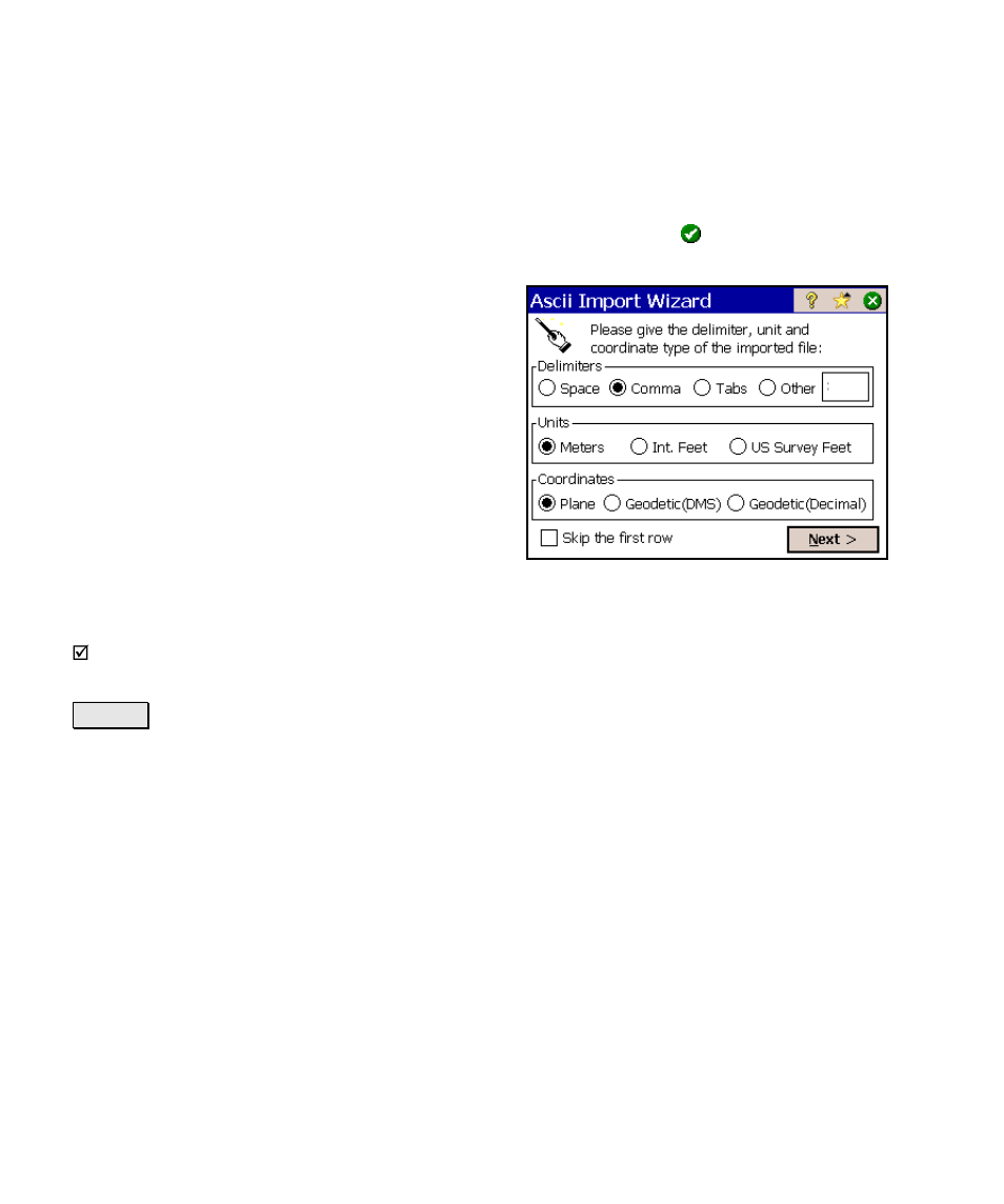 Import *.txt coordinates | Spectra Precision Survey Pro v4.6 Ranger Reference Manual User Manual | Page 26 / 480