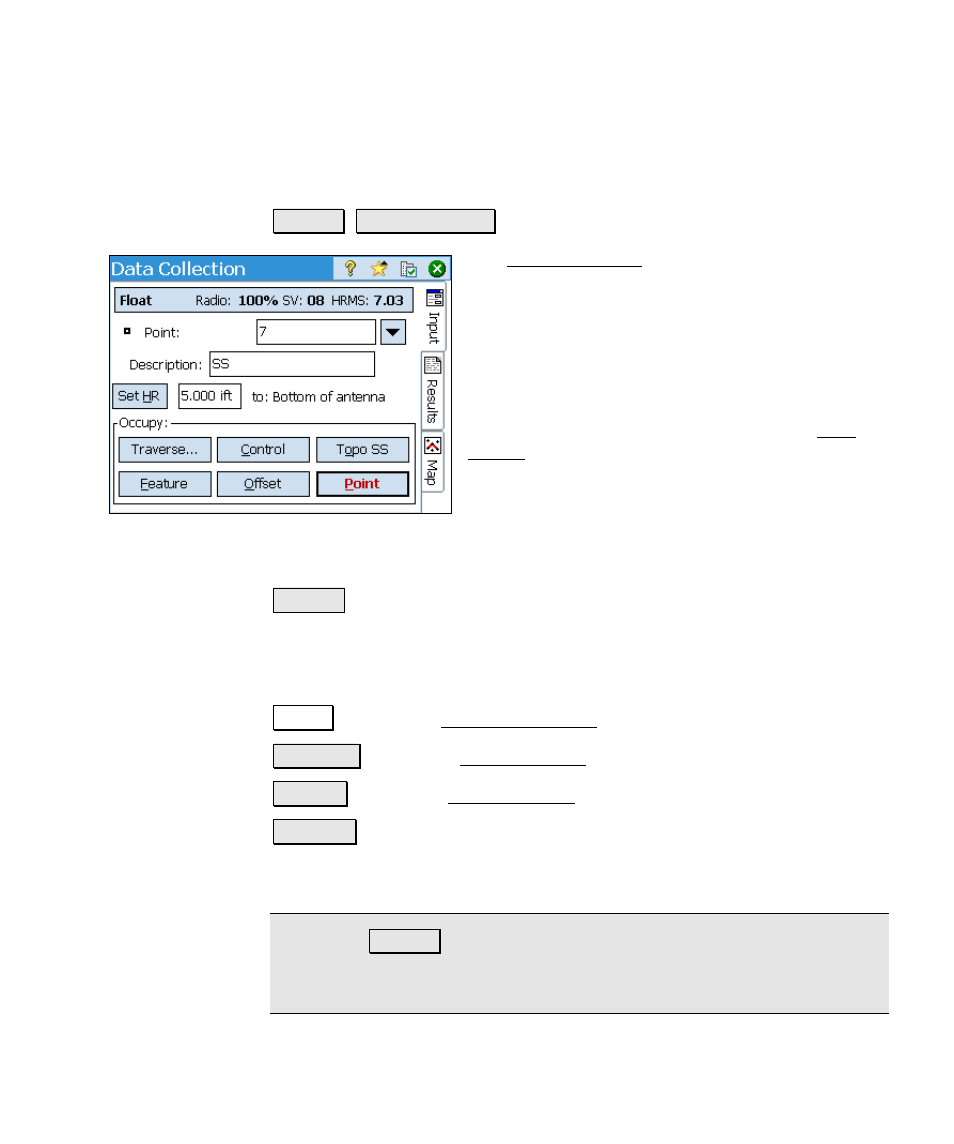 Data collection | Spectra Precision Survey Pro v4.6 Ranger Reference Manual User Manual | Page 265 / 480