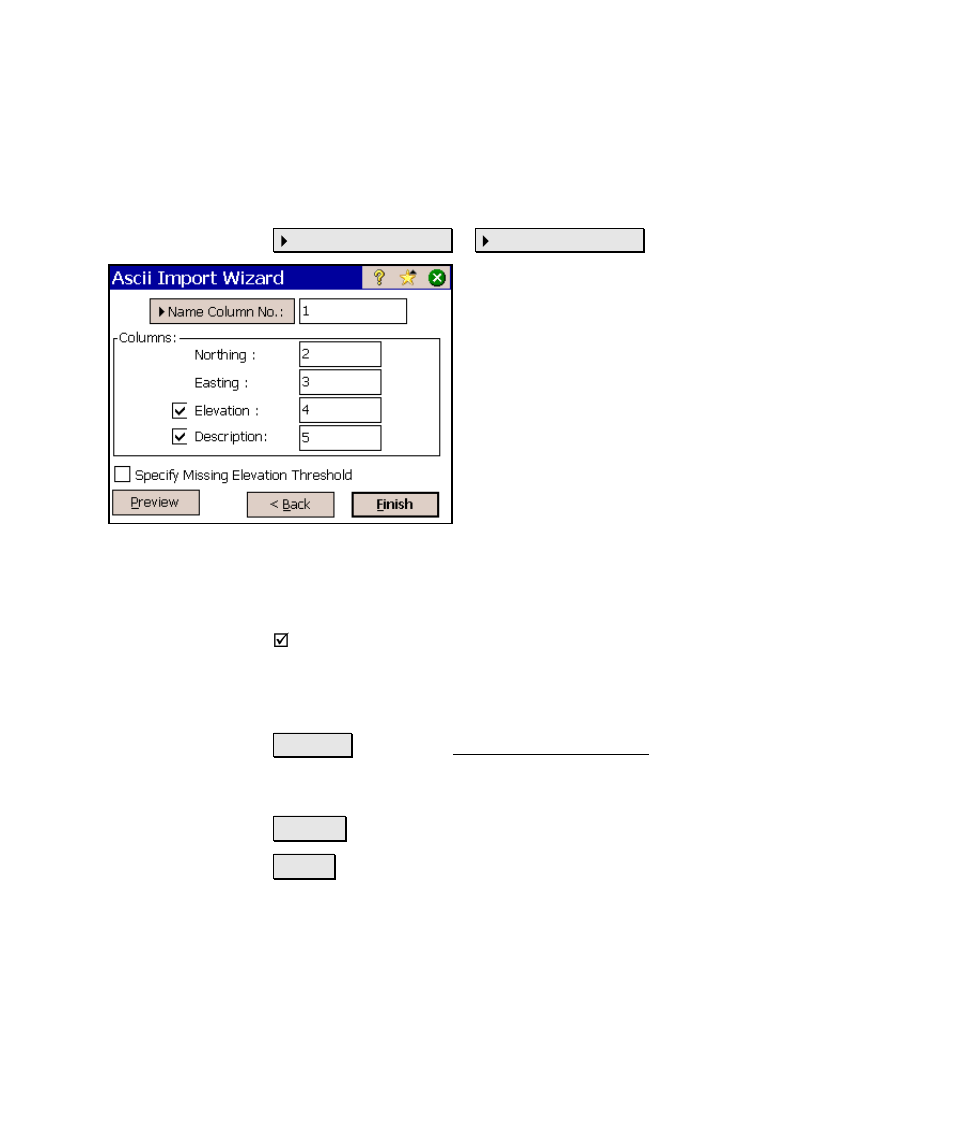 Import *.txt coordinates – screen two | Spectra Precision Survey Pro v4.6 Ranger Reference Manual User Manual | Page 27 / 480