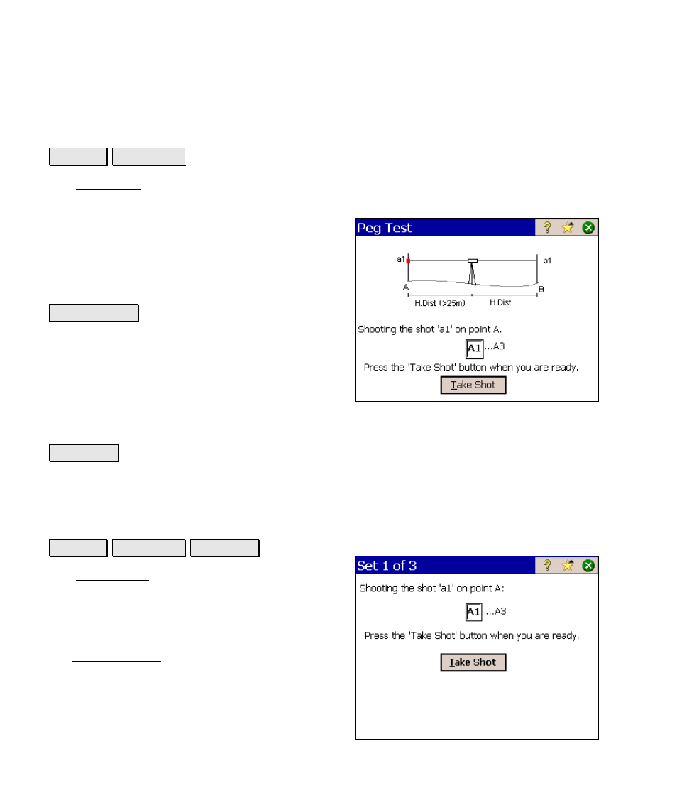 2 peg test, 2 peg shots | Spectra Precision Survey Pro v4.6 Ranger Reference Manual User Manual | Page 280 / 480