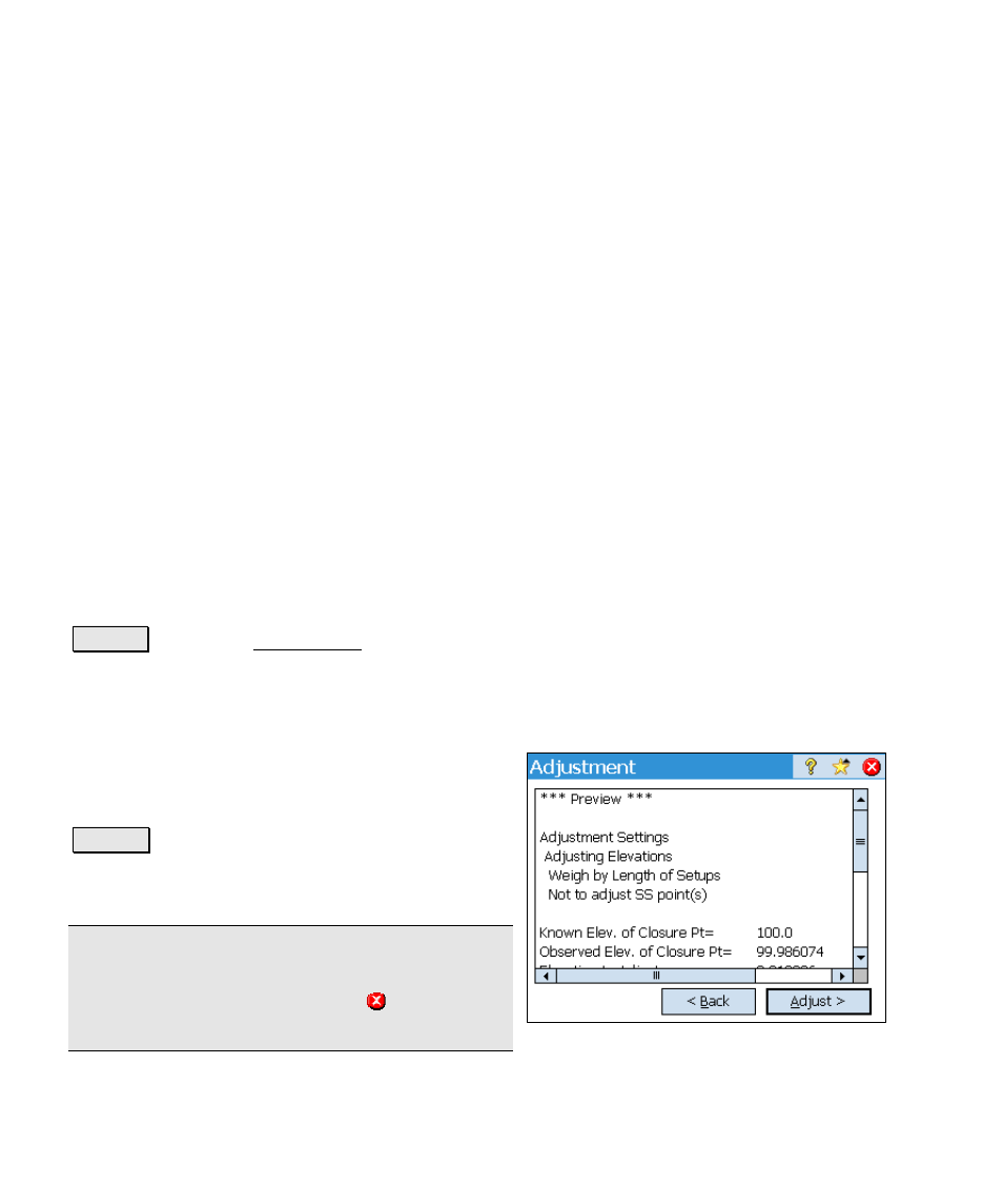 Adjustment – preview screen | Spectra Precision Survey Pro v4.6 Ranger Reference Manual User Manual | Page 282 / 480