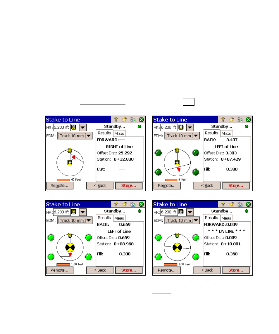 Remote stake to line | Spectra Precision Survey Pro v4.6 Ranger Reference Manual User Manual | Page 297 / 480